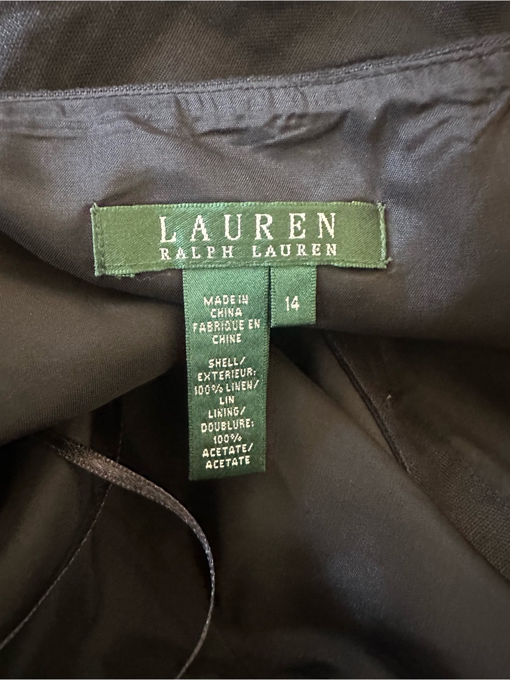 Ralph Lauren Linen Halter Midi Dress Black Tie Belt Minimalist Coastal Summer - Picture 7 of 7